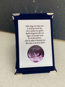 placheta personalizata metalica in mapa de plus cu ecografia bebelusului